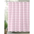 thumbnail image 2 of Shower Curtains Pink Check Buffalo Plaid Bath Curtain Pastoral Checkered Waterproof Bathroom Shower Curtain Set with Hooks Decoration 72 x 72 Inches, 2 of 7