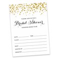 thumbnail image 2 of Inkdotpot 30Gold ConfettiFill-In Style Bridal Shower Invitations Wedding Blank Invites, 2 of 8