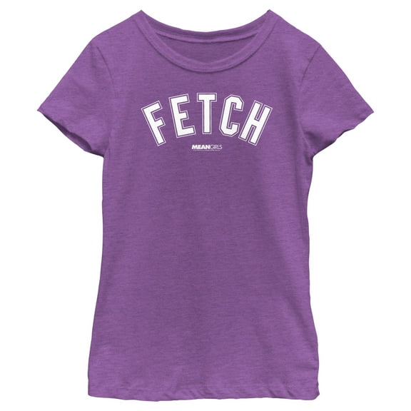 Girl's Mean Girls Collegiate Fetch Graphic Tee Purple Berry X Large