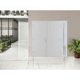 Front Exterior Prehung MetalPlastic Double Doors / MANUX 8111 White