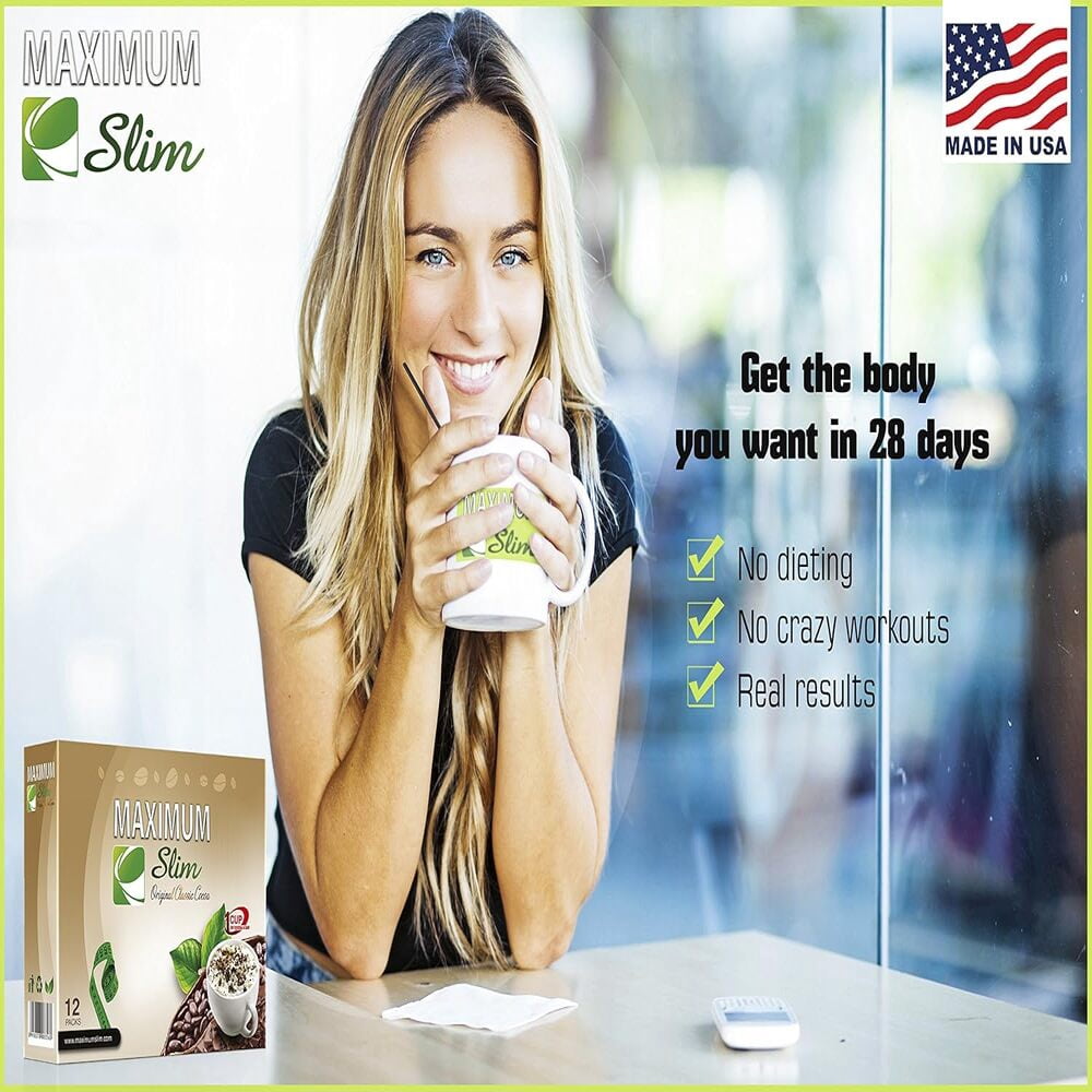 Maximum Slim Premium Cocoa - Effective Formula. Maximum Control. Maximize Your Metabolism - Includes Natural Herbal Extracts (Laxative Free) Maximum Formula, 30 Ct