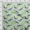 thumbnail image 3 of oneOone Rayon Light Green Fabric Whale Sewing Craft Projects Fabric Prints By Yard 56 Inch Wide, 3 of 5