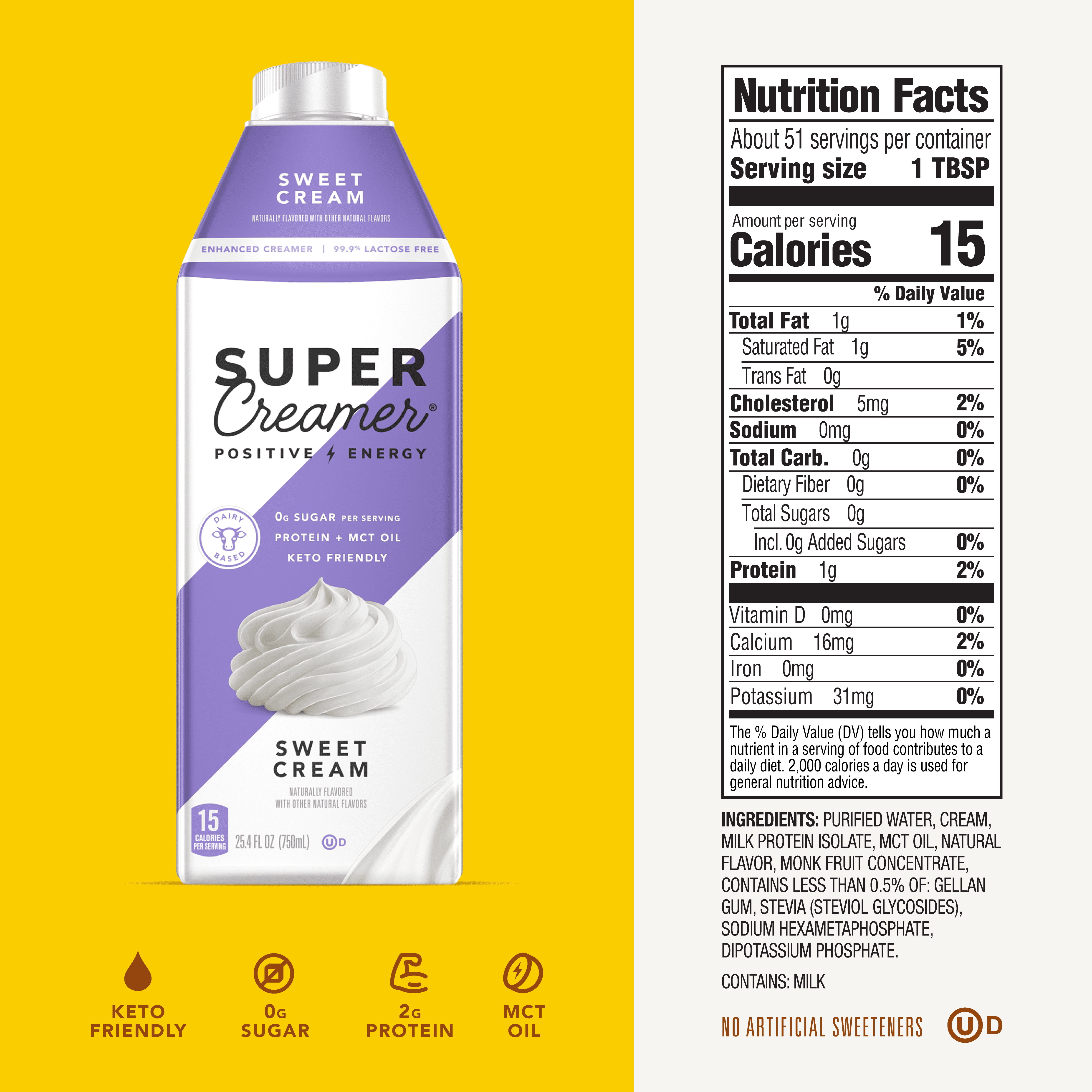 Super Coffee Creamer, Sweet Cream, 25.4 fl oz