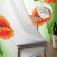 thumbnail image 6 of Poppy Flower Sheer Curtains for Living Room Bedroom Tulle Curtains Kitchen Window Treatments Panel Drapes, 6 of 7
