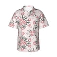 thumbnail image 2 of Goofa Rose Flowers Hawaiian Shirt for Men, Unisex Summer Beach Casual Short Sleeve Button Down Shirts,Aloha Tropical Floral print shirt-Large, 2 of 9