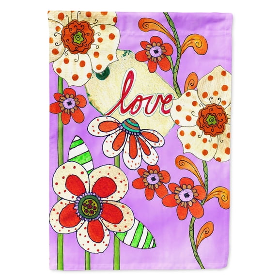 Carolines Treasures PJC1039GF Love is Blooming Valentines Day Flag Garden Size  Small multicolor