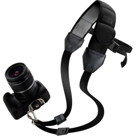 USA Gear Quick Access Sling Shoulder Neck Strap with Comfortable Padded Neoprene and Accessory Pockets - Works With Sony, Nikon, Canon, Panasonic and More