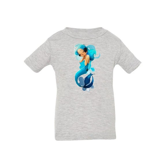 Cute Mermaid With Headphones T-Shirt Infant -Image by Shutterstock, 24 Months