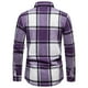 thumbnail image 3 of Blusa y camisa de manga larga con cuello vuelto para hombre, blusa informal a cuadros con botones y cuello vuelto, blusa de manga larga para hombre, 3 of 8