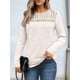 thumbnail image 5 of Camisa de Larga con Encaje para Mujer, Top de Otoño, Moda Elegante, Informal, Tipo Túnica, Suéter, Ropa de . Albaricoque XXL, 5 of 8