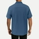 thumbnail image 4 of Blusa y camisa de manga corta con cuello vuelto para hombre, estilo casual de verano, a la moda, de color liso, con bolsillos y botones, 4 of 7