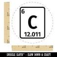 thumbnail image 2 of Carbon Periodic Table of Elements Science Chemistry Self-Inking Rubber Stamp Ink Stamper - Green Ink - Small 3/4 Inch, 2 of 7