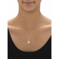 thumbnail image 3 of PalmBeach Jewelry 1.06 TCW CZ in Motion Cubic Zirconia Double Teardrop Pendant Necklace in Gold-Plated or Platinum-Plated Sterling Silver 18", 3 of 4