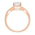thumbnail image 2 of 1 ct Radiant Cut White Sapphire Solitaire 14K Rose Gold Womens Engagement Ring, 2 of 5
