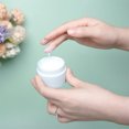 thumbnail image 3 of 5//15/20/30/50g Empty Plastic Cream Jars White Small Sample Round Refillable Bottles Lotion Makeup Cosmetics Travel Containers, 3 of 4