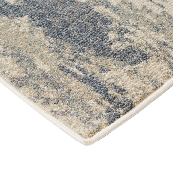 2' x 3' Gray Abstract Power Loom Area Rug