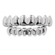 thumbnail image 2 of Juego de parrillas de boca e inferior personalizadas de 8 dientes Joker Plata Zulema Parrillas chapadas en oro de 18 quilates, 2 of 8