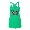 thumbnail image 2 of Wild Bobby, Colorful Butterfly Oh Butterfly On Whispering Wings Animal Lover Tri-Blend Racerback Tank Top, Envy, Small, 2 of 3