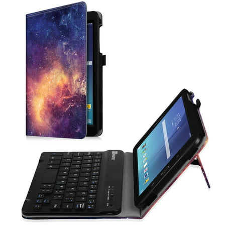 For Samsung Galaxy Tab E 8.0 Tablet Keyboard Case - Slim Fit Stand Cover with Removable Bluetooth Keyboard, (Best Keyboard Case For Samsung Galaxy Tab 2 10.1)