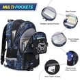 thumbnail image 4 of Mochila Scothen Cool Luminous School con bolsa de almuerzo y estuche para lápices, 4 of 8