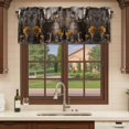 thumbnail image 6 of 2 Pack Valances for Window, Vintage Western Short Curtains for Kitchen Bedroom Living Room, Countryside Sunflowers Wooden Retro Rod Pocket Small Window Treatment Valance Drapes 54 x 18 Inch, 6 of 8
