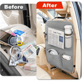 thumbnail image 2 of TVTUTPWY Backseat Car Organizer, Kick Mats Back Seat Protector with Touch Screen Tablet Holder, Back Seat Organizer for Kids, Travel Accessories with 9 Storage Pockets 2 Pack (Gray), 2 of 6