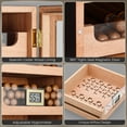 thumbnail image 4 of GLENCREAG MET-1031 Cigar Humidor Cabinet for 100 to 150 Cigars with Spanish Cedar Lining, Tight-Seal Magnetic Door, 3+1 Large Capacity Drawers, 4 of 5
