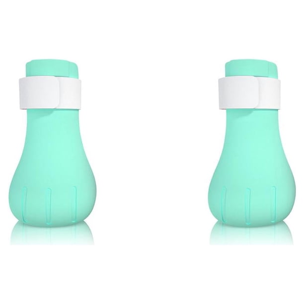 sweethay 4 piezas de zapatos antiarañazos para mascotas, botas, cubiertas de pies pequeñas ajustables antimordidas, guantes de uñas con garra Verde 2Conjunto