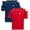 Navy/Red, variant on Quad Seven Boys' Rash Guard Shirt - 2 Pack Short Sleeve Swim Shirt (Size: 2T-18)