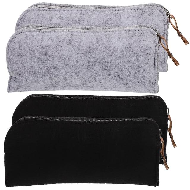 Miangastore Felt Pencil Case with Large Capacity and Strong Zipper for Storage Assorted Color Compact Size