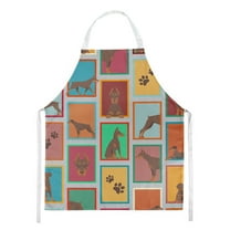 Lots of Red Doberman Pinscher Apron 27 in x 30 in