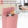 thumbnail image 3 of BIQWBIC 13 Gallon Plastic Automatic Trash Can,Motion Sensor Kitchen Trash Can,Pink, 3 of 8