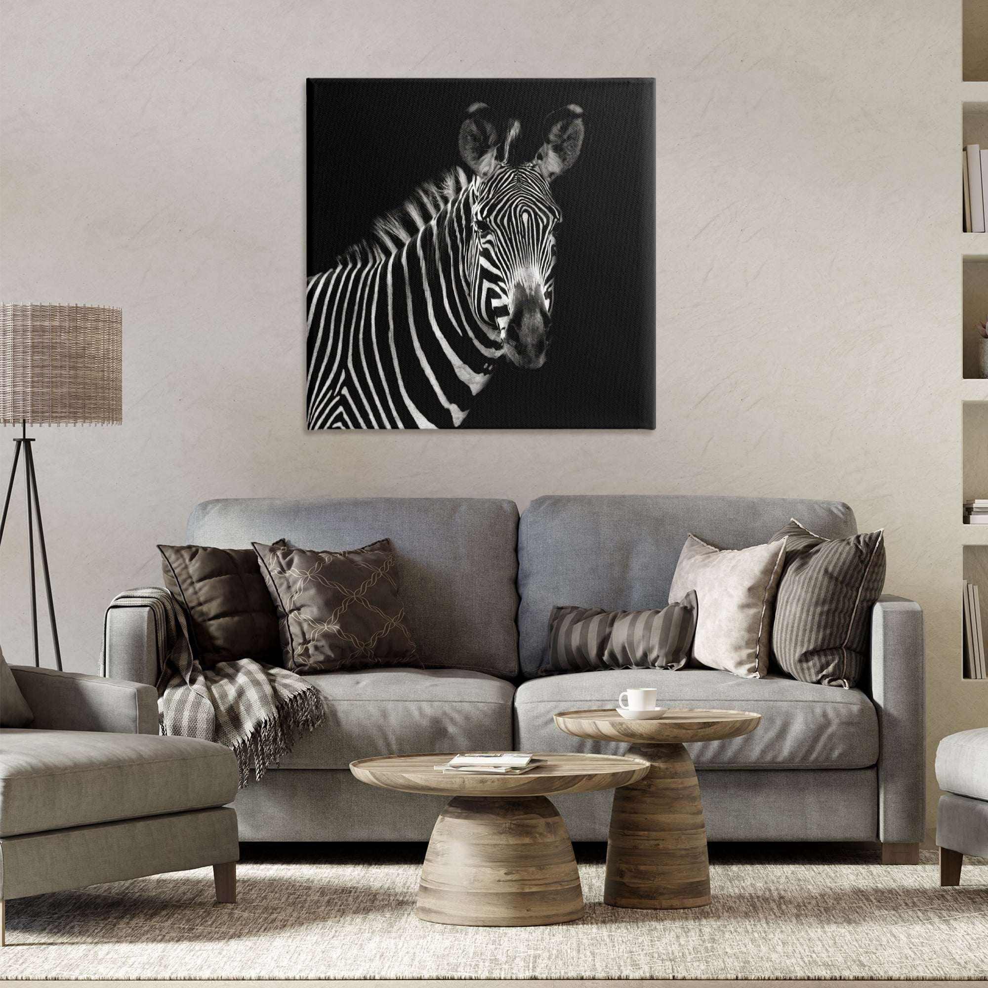 Stupell Industries Jungle Zebra Portrait Animals Photography Wrapped Canvas Art Print Wall Art, 30 x 30