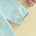 thumbnail image 6 of Bagilaanoe Newborn Baby Girl Easter Romper Sweatshirt Long Sleeve Bodysuits Letter Print Pullover 6M 12M 18M 24M Infant Casual Tee Tops, 6 of 8