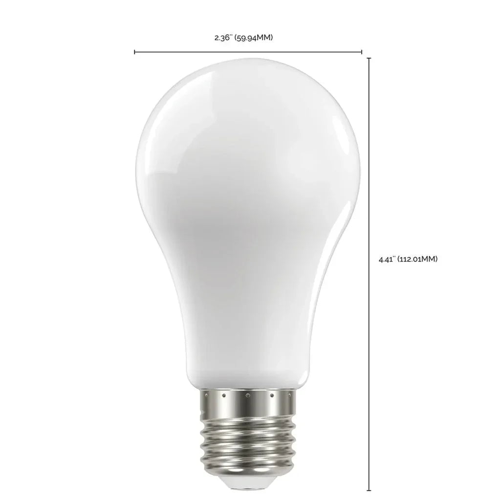 Satco S12435 A19 LED Filament Light Bulbs 1500 Lumens 13.5 Watt E26 Medium Base 4000K Dimmable (6 Pack)