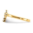 thumbnail image 3 of Diamond2Deal 14K Yellow Gold CZ Cross Baby Ring Size 3, 3 of 7