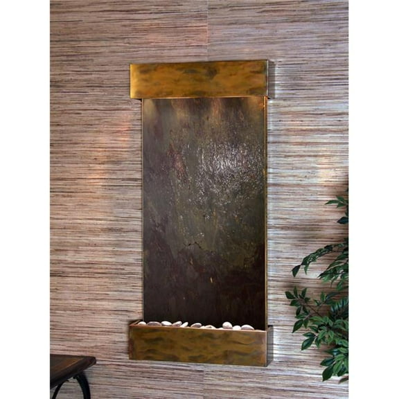 Adagio WCS1014 Whispering Creek Rustic Copper Multi-Color Featherstone Wall Fountain