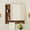 Walnut, variant on S-HOME Bathroom Mirror Cabinet Featuring Convenient Shelves, Wall Mounted Design With Towel Rack Included