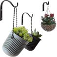thumbnail image 5 of 2 Pieces Wall Hanging Plant Hook Wrought Iron Hanging Hook Wall Plant Holder Balcony Garden Metal With Screws - Black, 5 of 5