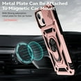 thumbnail image 6 of Allytech iPhone 13 Pro Max Case 2021, 360 Degree Rotating Ring Holder Kickstand Case with Work with Magnetic Car Mount TPU+PC Slide Camera Protection Window Case for iPhone 13 Pro Max 6.7", Rosegold, 6 of 6