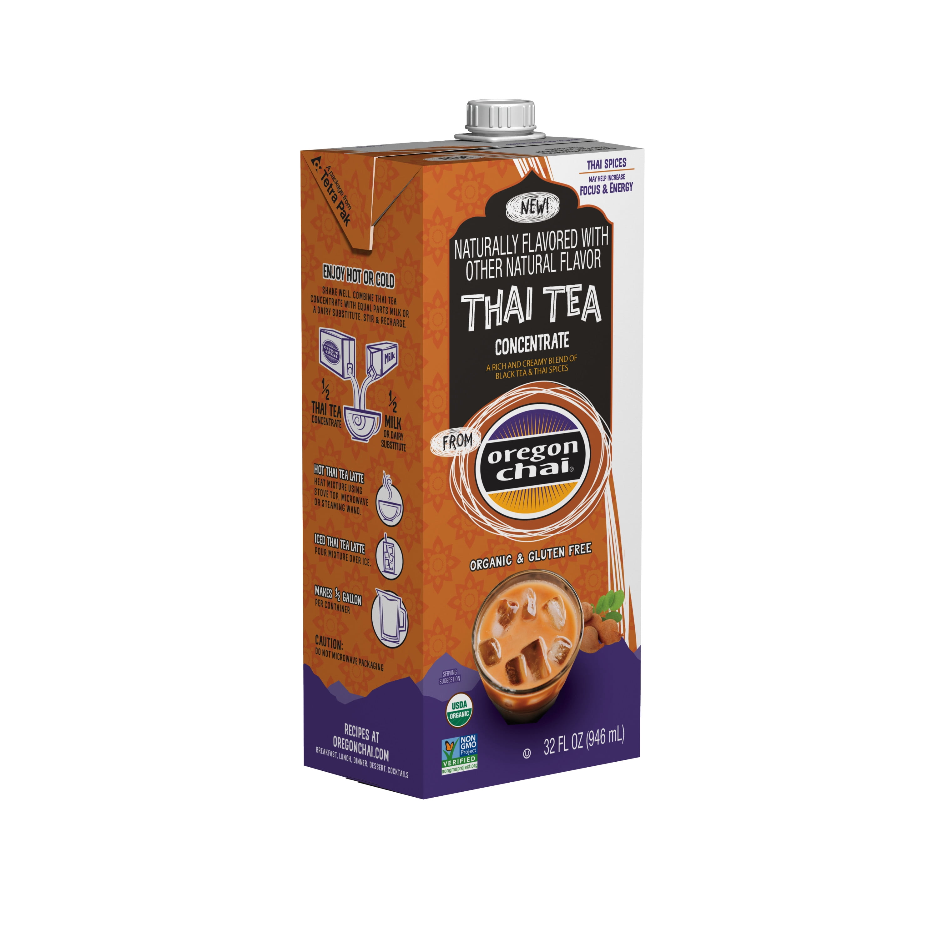 32 fl. oz. Organic Thai Tea Latte 1:1 Concentrate