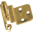 thumbnail image 2 of Laurey 28637 3/8-Inch Inset Face Mount Self-Closing Hinge, Polished Brass, 2-Pack, 2 of 2