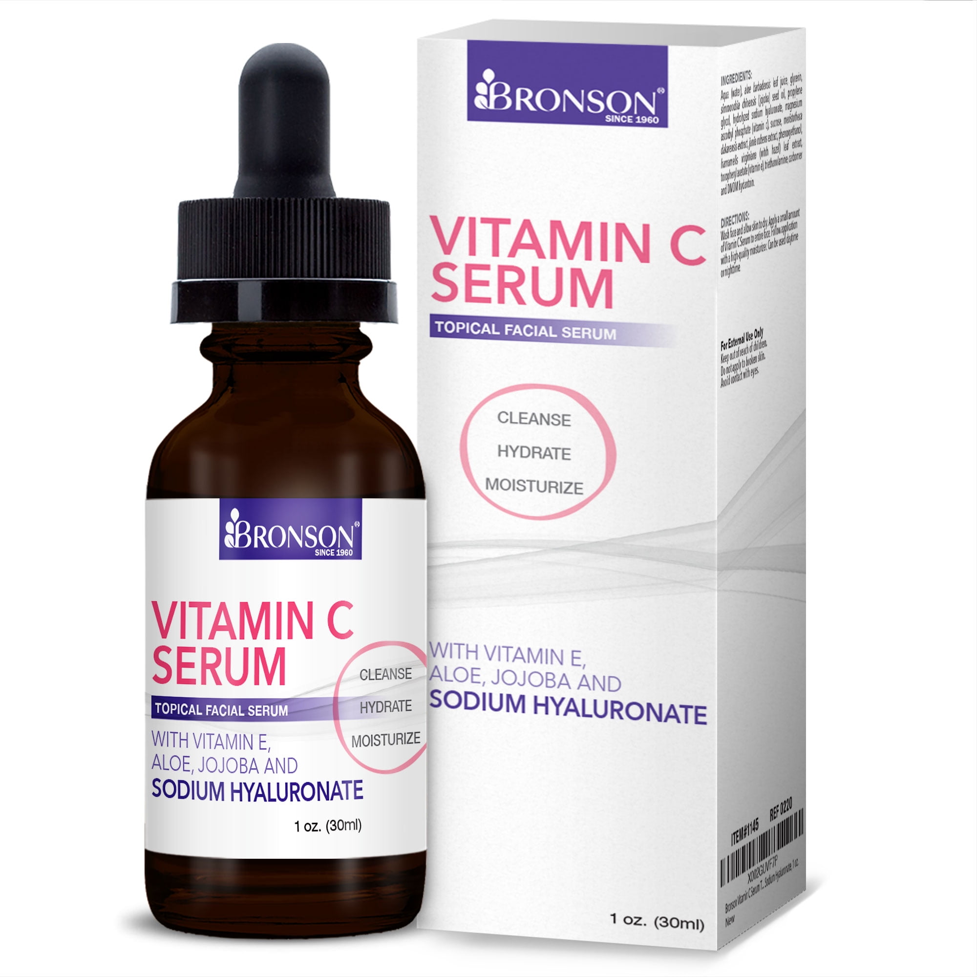 Bronson Vitamin C Serum Topical Facial Serum with Vitamin E, Aloe