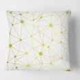 thumbnail image 2 of Designart Golden Grid I' Mid-Century Modern Throw Pillow - 16x16, 2 of 2