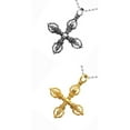 thumbnail image 1 of Collar con colgante en forma de cruz Zulema Vajra Dorje Acero Inoxidable 2 piezas, 1 of 8
