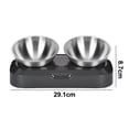 thumbnail image 2 of Cuenco elevado para gatos con acero inoxidable, comedero elevado para gatos, cuenco protector con cuello inclinable para mascotas, 2 of 8