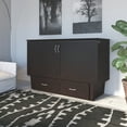 thumbnail image 4 of AFI Monroe Queen Solid Wood Murphy Bed Chest with 6" Mattress, Drawer & Charger, Espresso, 4 of 22