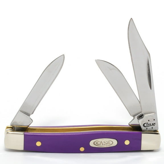 WR Case XX Pocket Knife 22472 SMOOTH PURPLE SYNTHETIC SMALL STOCKMAN(4333 SS)