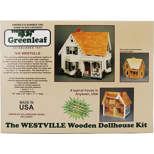 greenleaf magnolia blue wood dollhouse kit