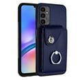 thumbnail image 2 of Compatible for Samsung Galaxy A15 Case with Card Holder, Wallet Case for Women Men with Rotation Finger Ring Stand, Accordion Style PU Leather Shockproof Case for Galaxy A15, Blue, 2 of 7